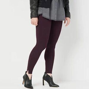 Spanx Ponte Ankle Shapewear Burgundy Leggings Size 3X